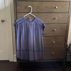 Comptoir Des Cotonniers Purple Cap Sleeve Blouse (Euro size 42, US 8)